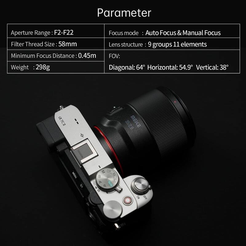 Lente Meike 35mm F2.0 com foco automático de grande angular para
